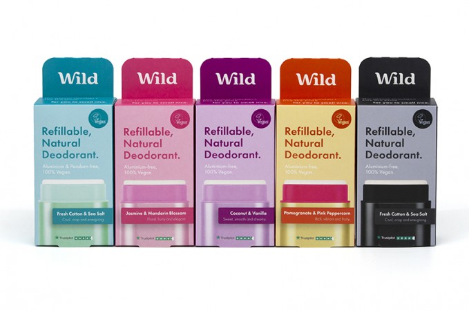 wild cosmetics deodorant packaging